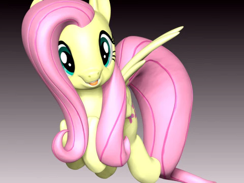 Fluttershy Fan Art 3D Print Model