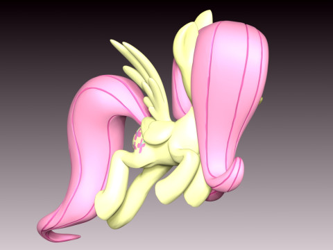 Fluttershy Fan Art 3D 打印模型