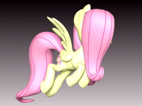 Fluttershy Fan Art 3D Print Model