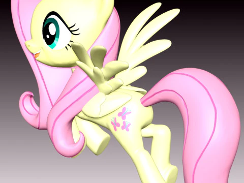 Fluttershy Fan Art 3D Print Model