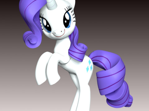 Rarity Fan Art Model Cetak 3D
