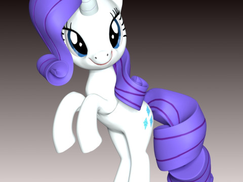 Rarity Fan Art Model Cetak 3D