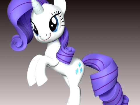 Rarity Fan Art Model Cetak 3D