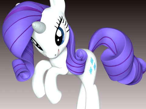 Rarity Fan Art Model Cetak 3D