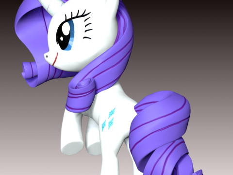 Rarity Fan Art Model Cetak 3D