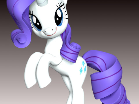 Rarity Fan Art Model Cetak 3D