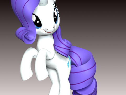 Rarity Fan Art Model Cetak 3D