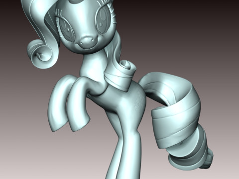 Rarity Fan Art Model Cetak 3D