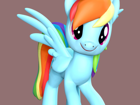Rainbow Dash Fan Art Modelo de Impressão 3D