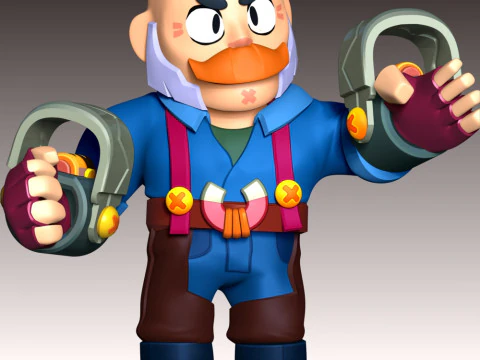 Sam - Brawl Stars 3D Print Model