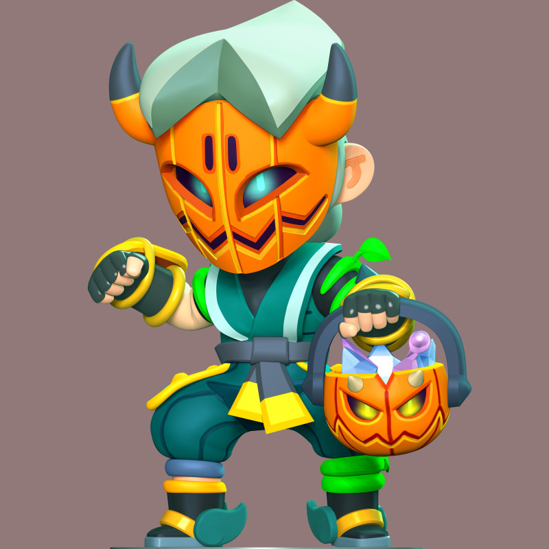 Kabocha Fang - Brawl Stars Modello di stampa 3D .c4d .max .obj .3ds .fbx .stl .blend