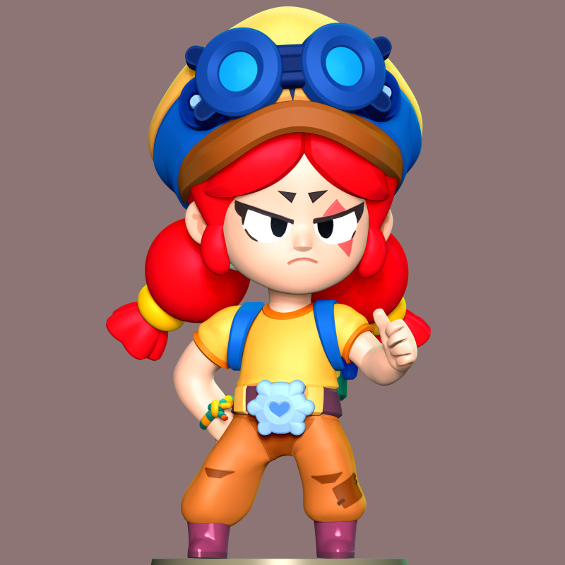 Jessie - Brawl Stars 3D Print Model .c4d .max .obj .3ds .fbx .stl .blend