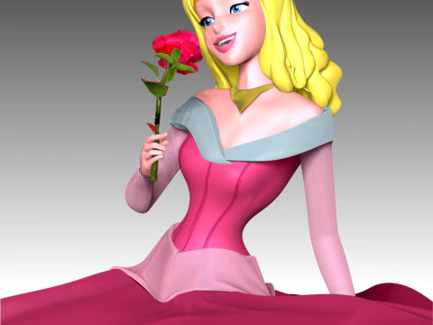 Princess Aurora 3D Print Model