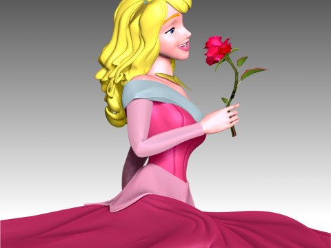 Princess Aurora 3D प्रिंट मॉडल