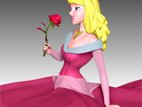 Princess Aurora 3D प्रिंट मॉडल