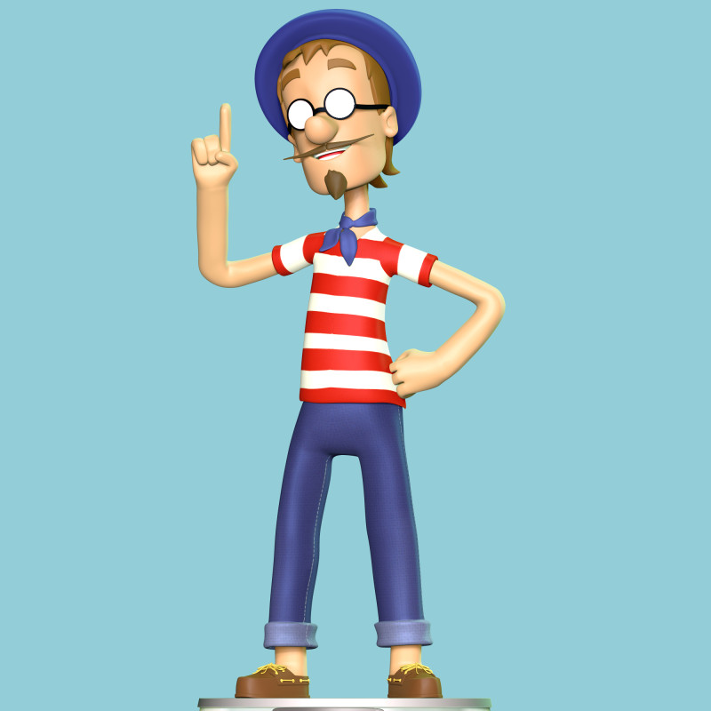 Francois Turbot FanArt 3D Print Model .c4d .max .obj .3ds .fbx .stl .blend 