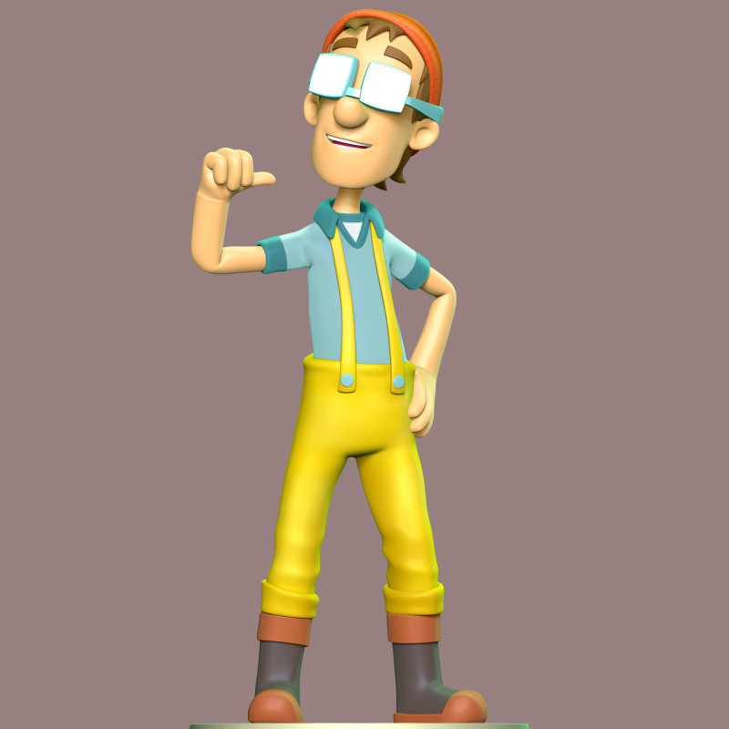 Captain Turbot Fan Art 3D Print Model .c4d .max .obj .3ds .fbx .stl .blend 