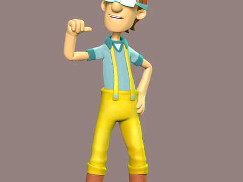 Captain Turbot Fan Art 3D Print Model