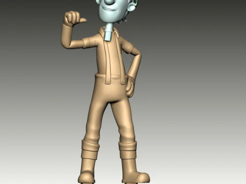 Captain Turbot Fan Art 3D Print Model