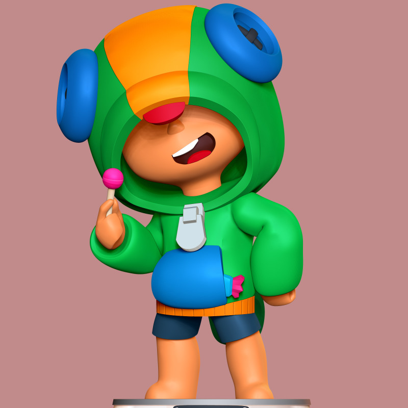 Leon - Brawl Stars 3D Принт Модель .c4d .max .obj .3ds .fbx .stl .blend 