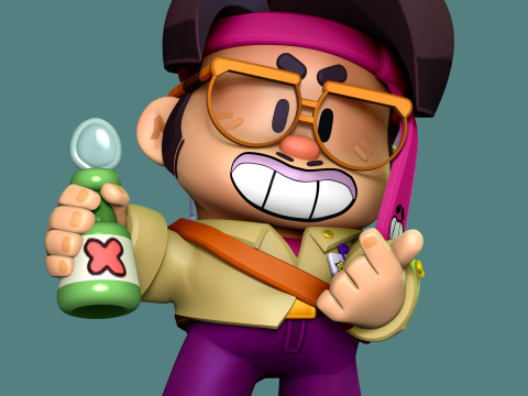 Jae-yong - Brawl Stars 3D Принт Модель
