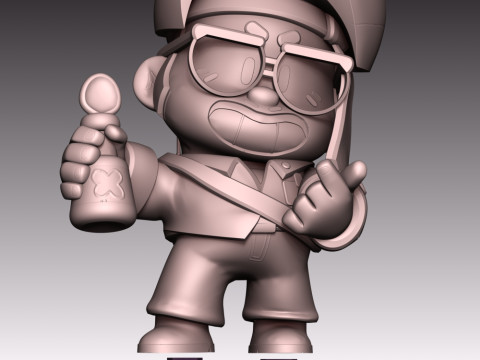 Jae-yong - Brawl Stars Modelo de Impressão 3D