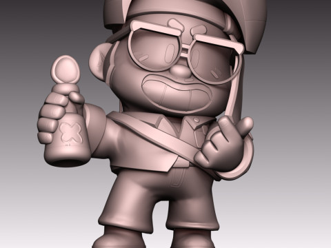 Jae-yong - Brawl Stars Modelo de Impressão 3D