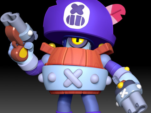 대릴 - 브롤스타즈 3D 프린트 모델