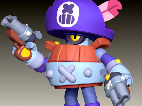 대릴 - 브롤스타즈 3D 프린트 모델