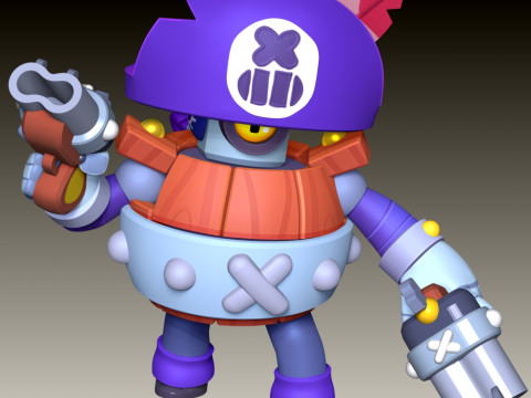 대릴 - 브롤스타즈 3D 프린트 모델