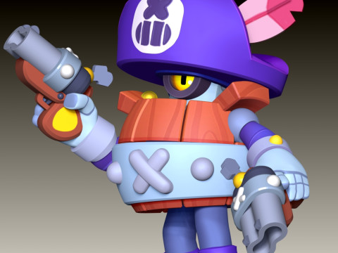 대릴 - 브롤스타즈 3D 프린트 모델