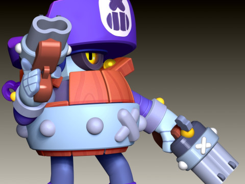 대릴 - 브롤스타즈 3D 프린트 모델