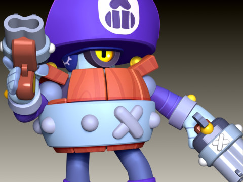 대릴 - 브롤스타즈 3D 프린트 모델