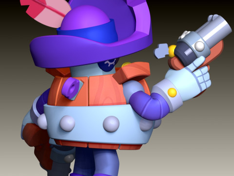 대릴 - 브롤스타즈 3D 프린트 모델