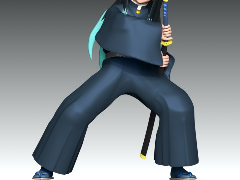 时人无一郎 3D 打印模型