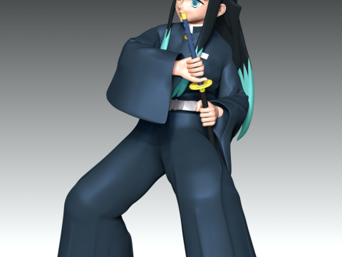 时人无一郎 3D 打印模型