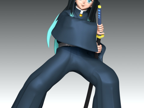 时人无一郎 3D 打印模型