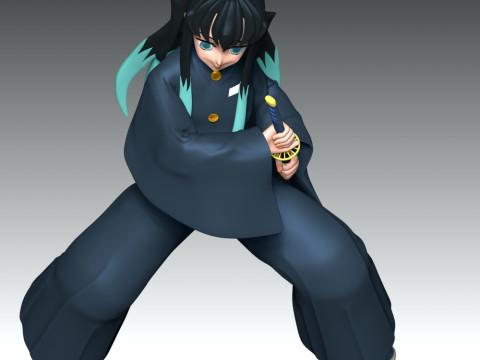 时人无一郎 3D 打印模型