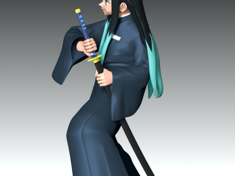 时人无一郎 3D 打印模型