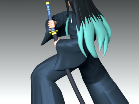 时人无一郎 3D 打印模型