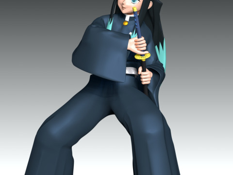 时人无一郎 3D 打印模型