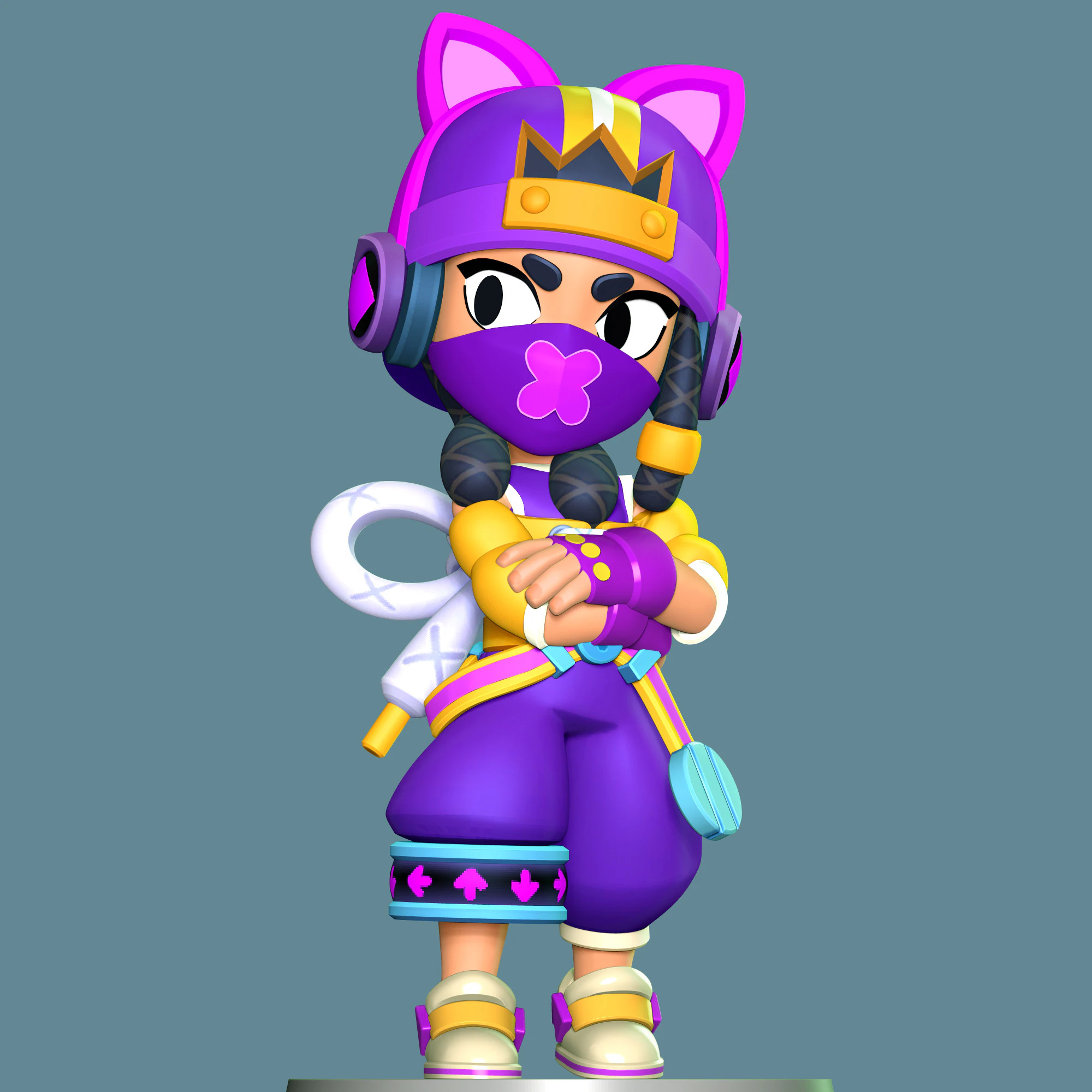 Mina - Brawl Stars 3D Print Model .c4d .max .obj .3ds .fbx .stl .blend 