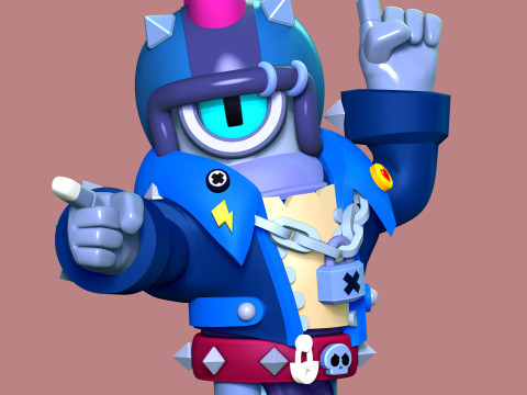 Стю - Brawl Stars 3D Принт Модель