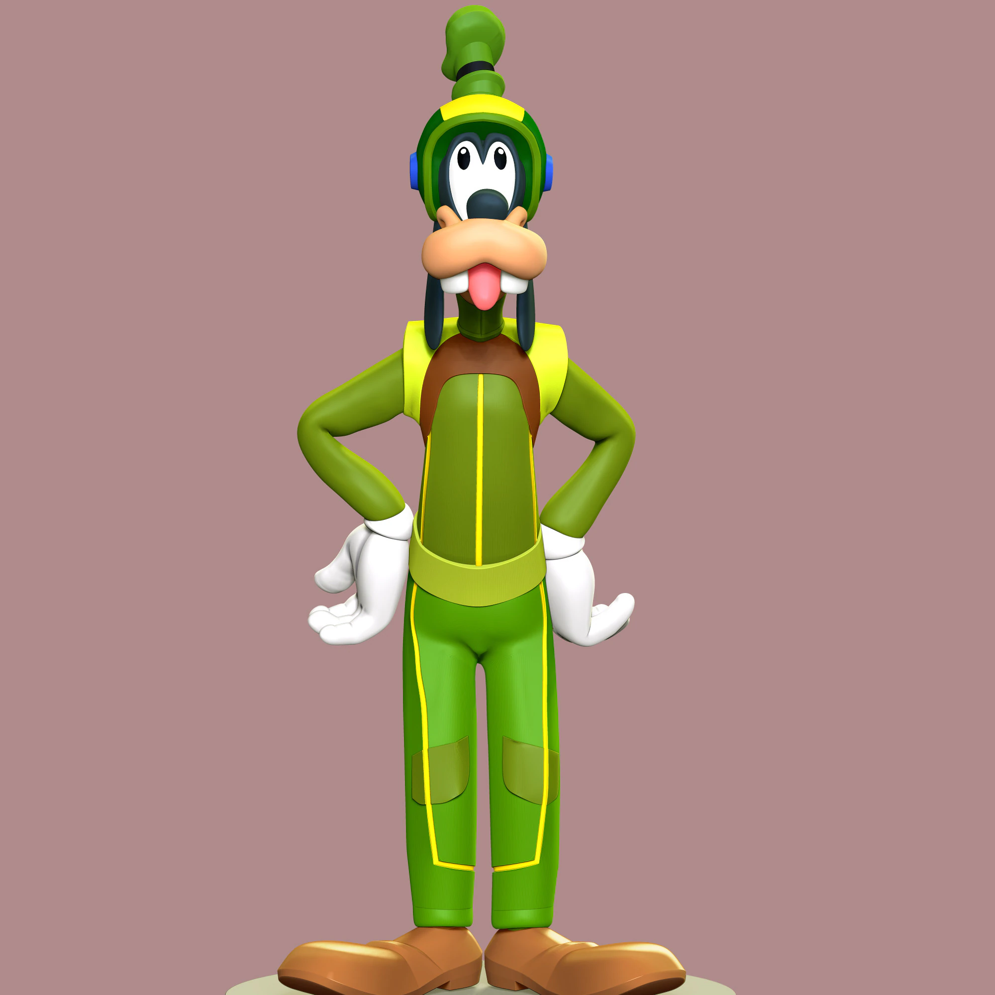 Goofy Fan Art 3D Print Model .c4d .max .obj .3ds .fbx .stl .blend 