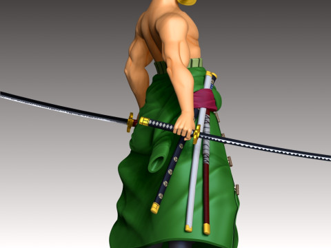 Zoro One Piece Fan Art 3D Print Model