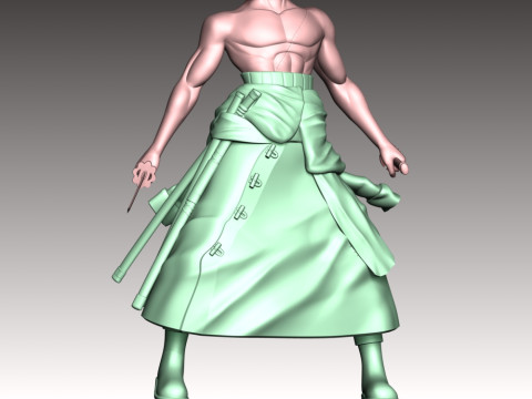 Zoro One Piece Fan Art 3D Print Model