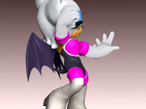 Rouge The Bat &ndash; Sonic The Hedgehog 3D Druckmodell