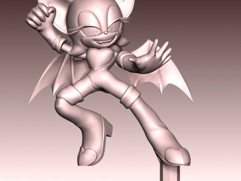 Rouge The Bat &ndash; Sonic The Hedgehog 3D Druckmodell