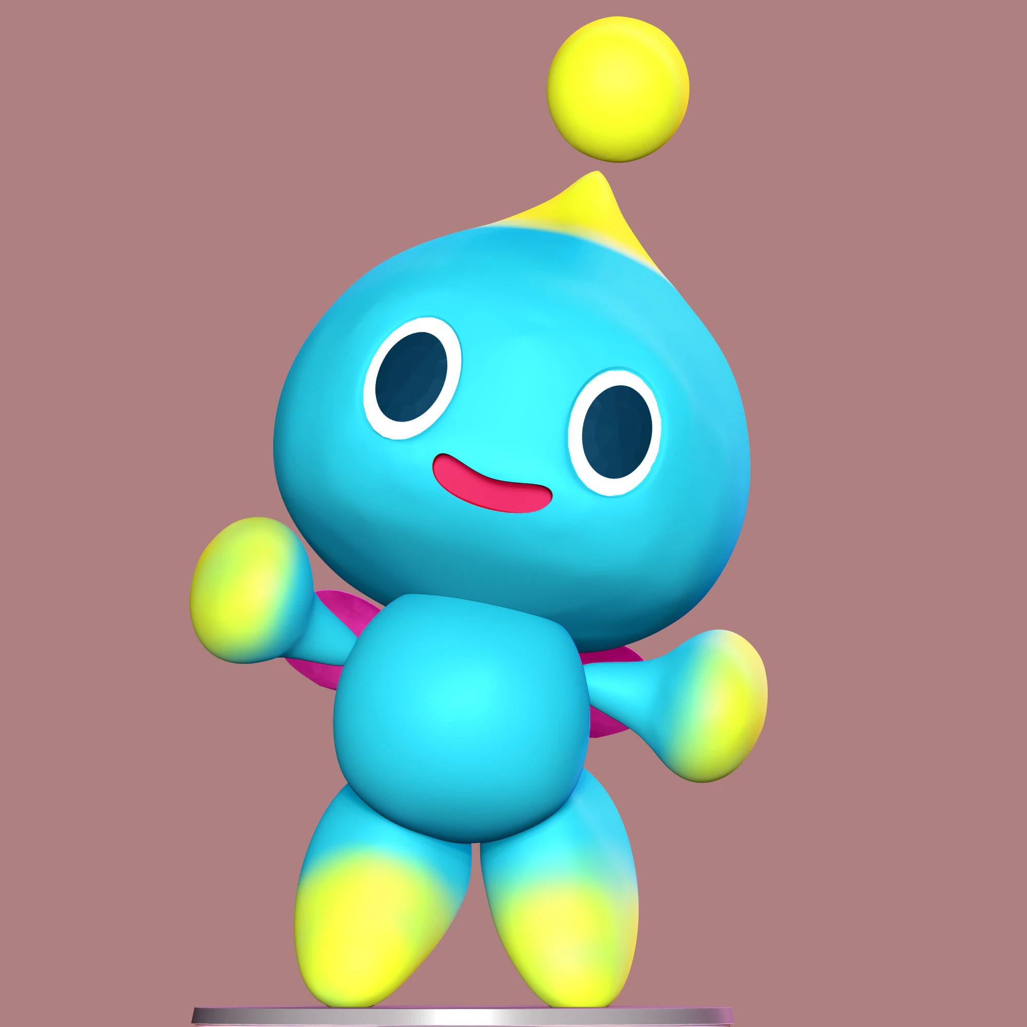 Chao - Sonic the Hedgehog 3D Print Model .c4d .max .obj .3ds .fbx .stl .blend 
