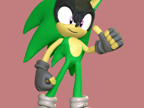 Ashura the Hedgehog 3D Print Model